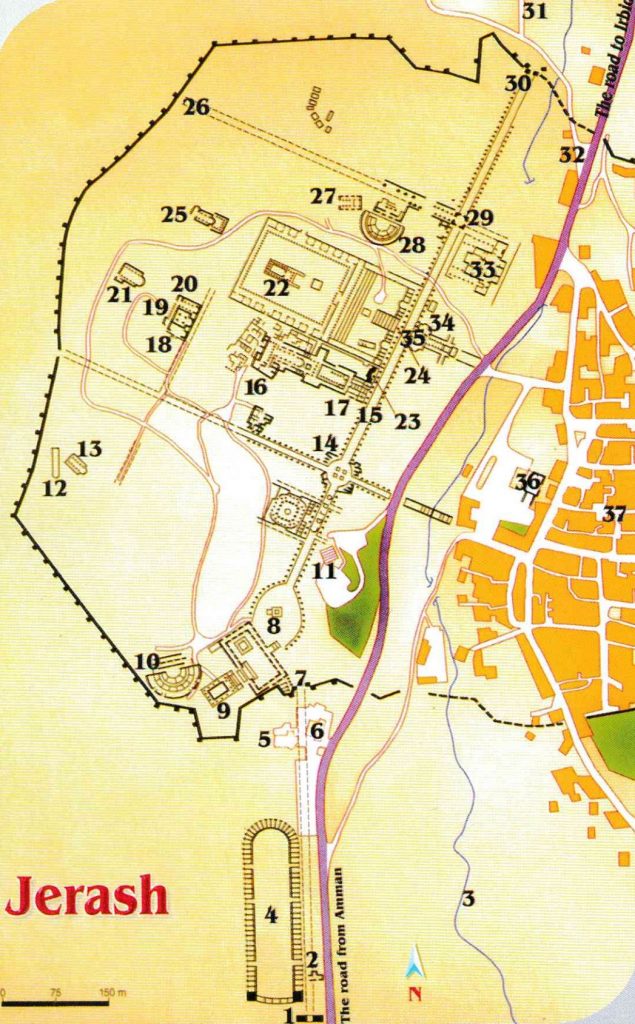 Jerash mapa